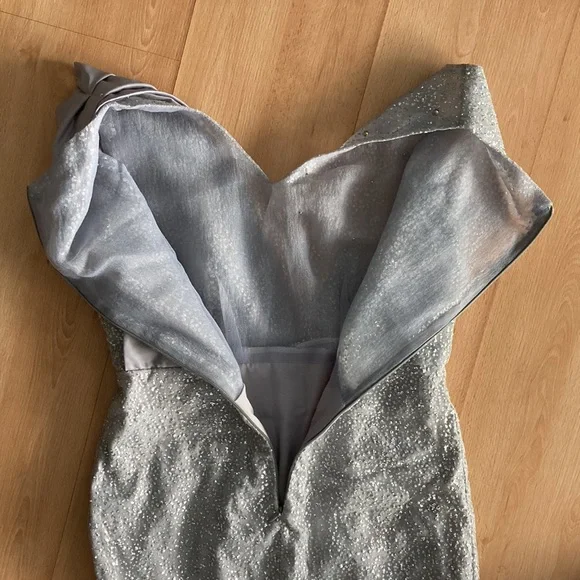 Vintage silver sparkle cocktail dress - Picture 11 of 12